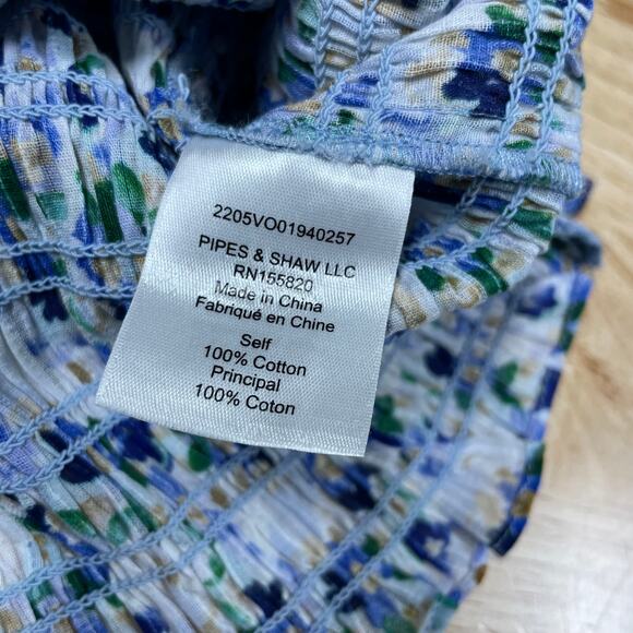 Veronica Beard NWT Averie Smocked Tank Size XL Square Neck 100% Cotton - Picture 9 of 10